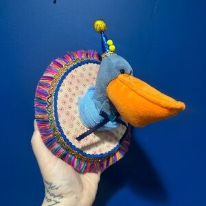Faux Colorful Party Pelican Taxidermy